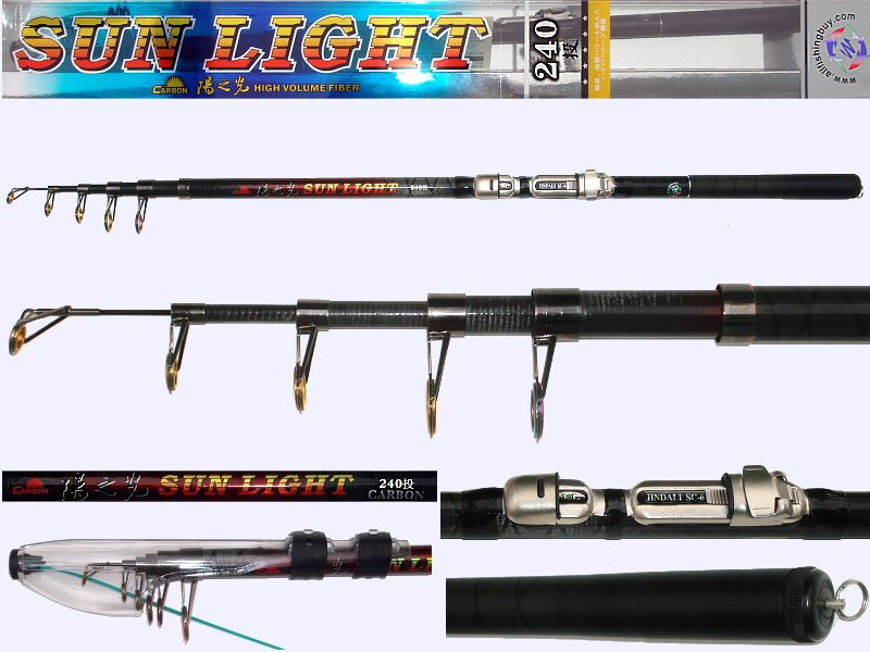 All Fishing Buy, 8 ft Telescopic Fishing Casting Rods, Japan Carbon, 2.4  meters Bait-Casting Rod.