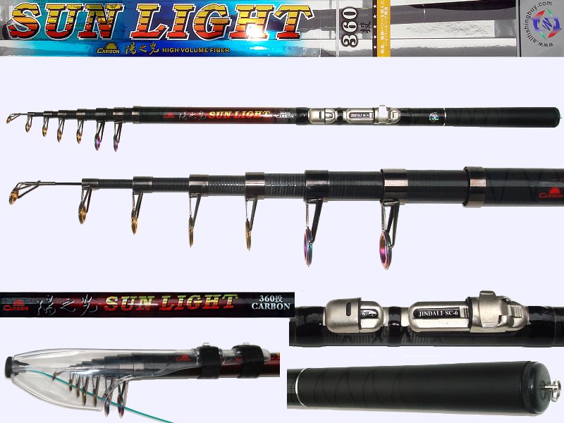 12ft 3.6m Telescopic Spinning Rod, Japan Carbon