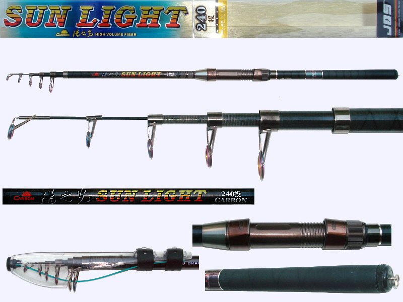 All Fishing Buy, 8 ft Telescopic Fishing Casting Rods, Japan Carbon, 8'  Bait-Casting Rod.