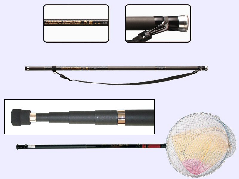 All Fishing Buy, Fishing Landing Net 20 diameter, Telescopic handle Japan  Carbon, expandable from 126cm to 6m.