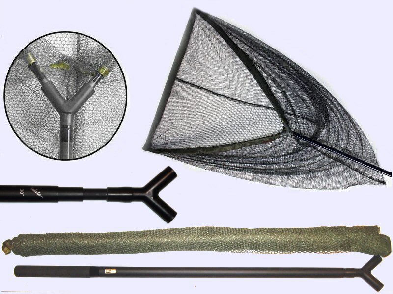 Landing Net Telescopic Folding Fishing Pole Extending Fly Carp Sea 63cm to 150cm 
