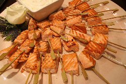 Salmon Shish Kebab