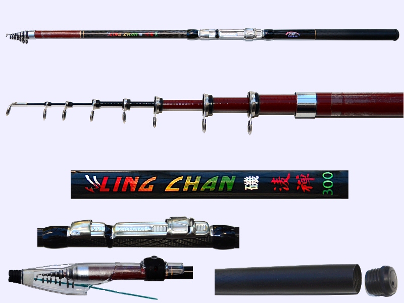 All Fishing Buy Guide, 10 ft Telescopic fast action spinning rod, Japan  Carbon, 10' spin casting rod