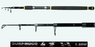 Surf Rods - 6ft to 12ft Telescopic surf casting rods