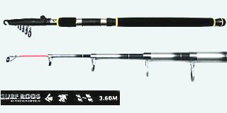 Telescopic surf fishing rod 12ft made of Japan Carbon