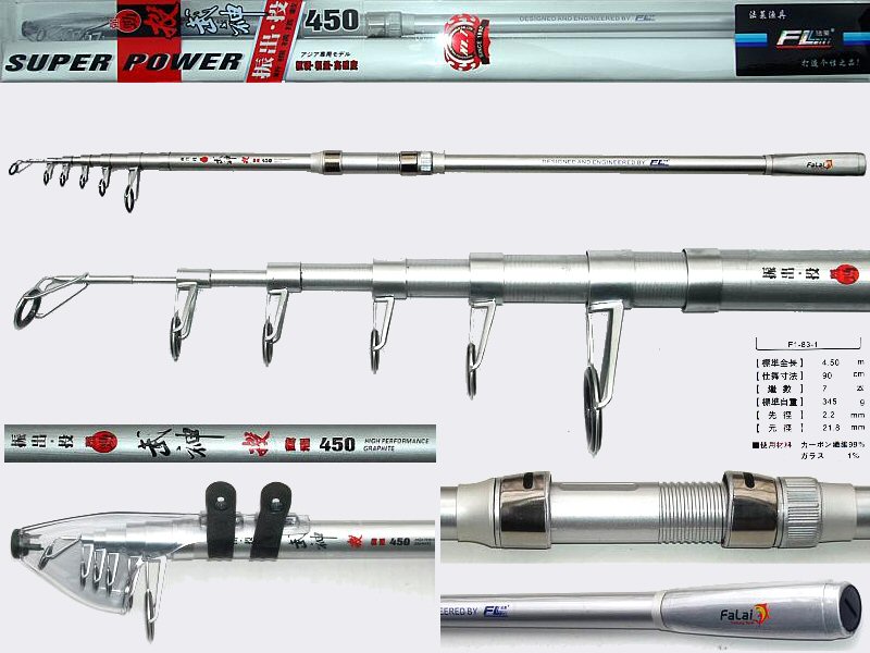 All Fishing Buy, 15' 450cm Telescopic Fishing Surf Casting Rod